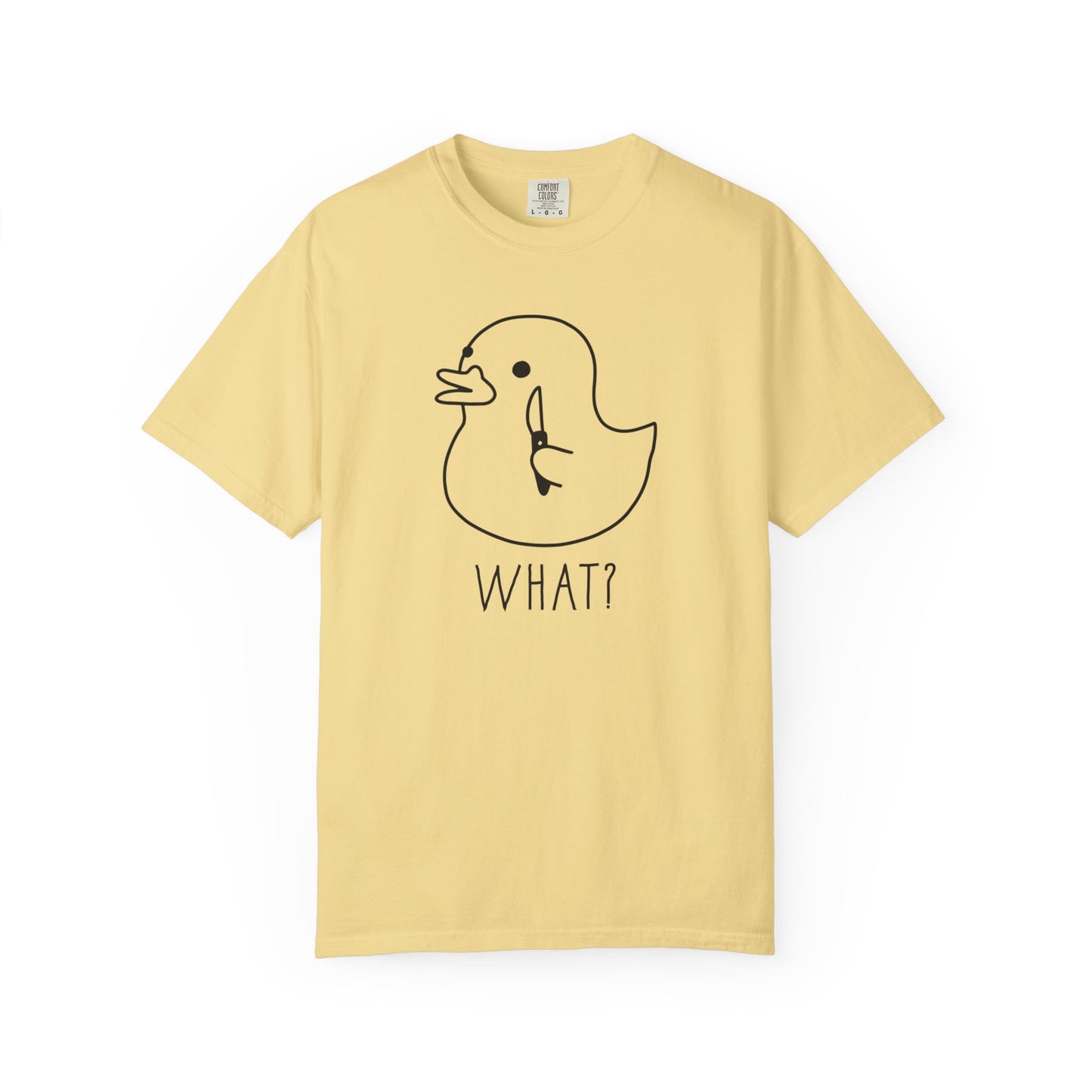 Silly Goose WHAT? Graphic T-Shirt in BUTTER — funny garment dyed goose meme tee