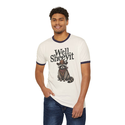 Well, Sheeyit Raccoon Ringer Tee