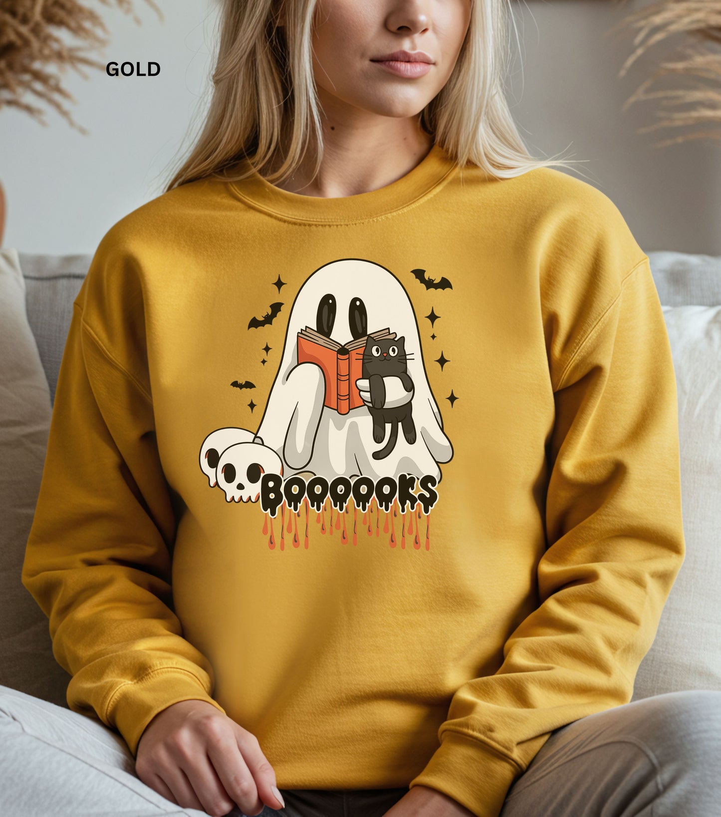 Cute Reading Ghost Sweatshirt