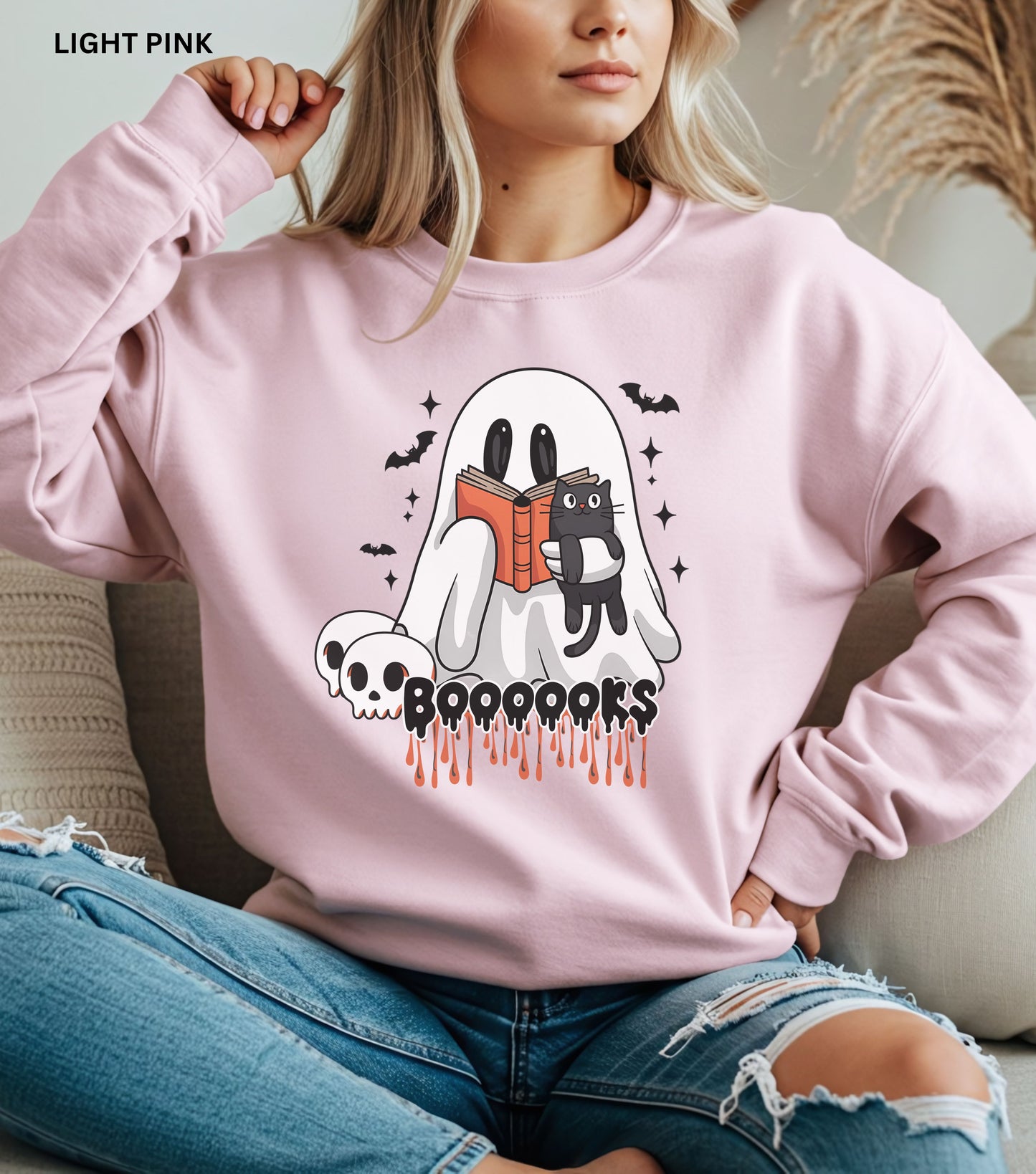 Cute Reading Ghost Sweatshirt