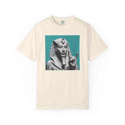 Egyptian Pharaoh Graphic T-Shirt in Ivory— vintage Egyptian statue graphic, garment-dyed heavyweight cotton tee
