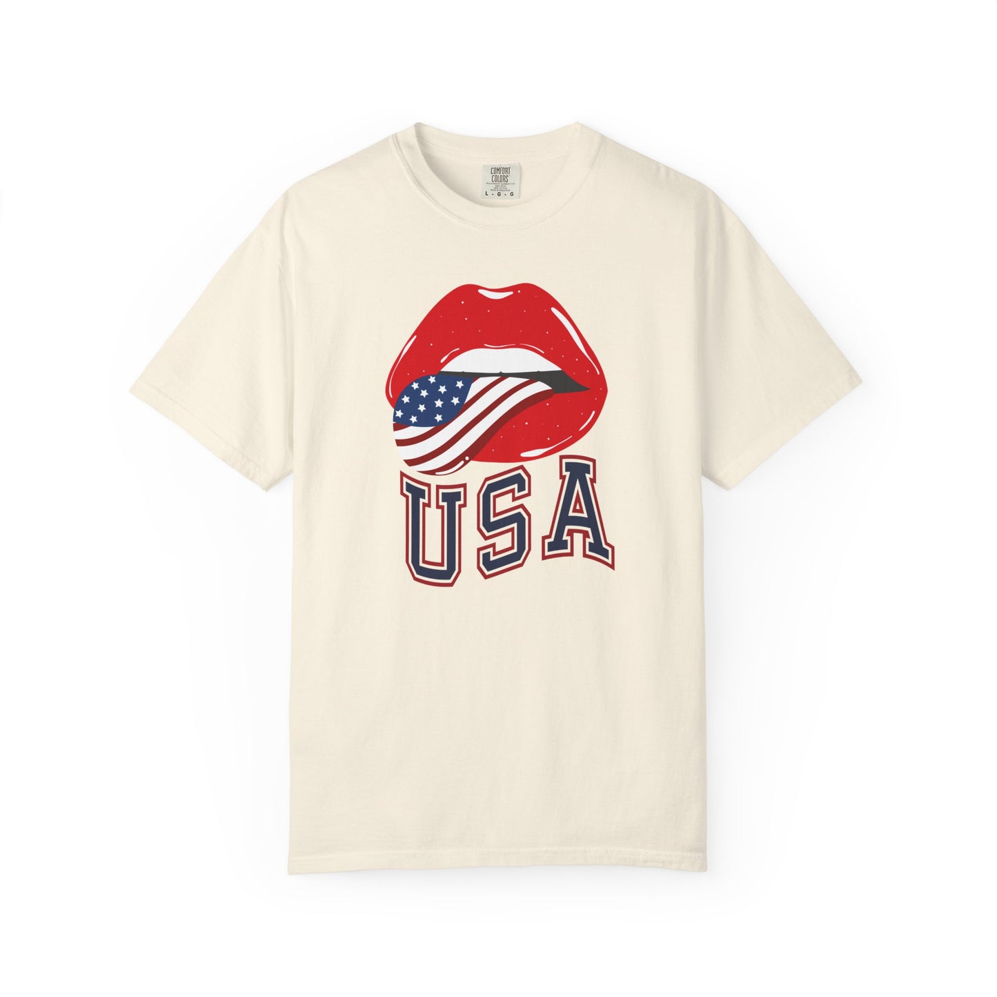 USA Flag Lip Graphic T-Shirt