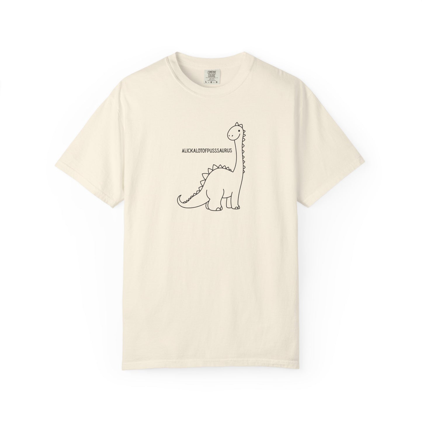 Comfort Colors Cute Brontosaurus Adult Doodle T-Shirt
