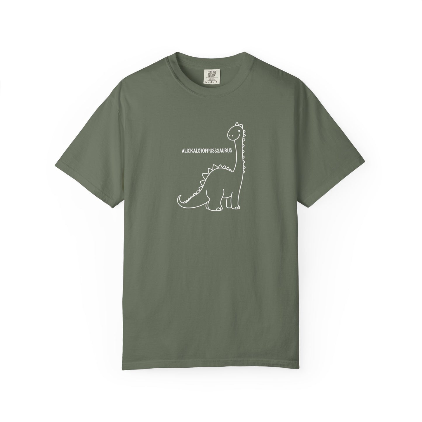 Comfort Colors Cute Brontosaurus Adult Doodle T-Shirt