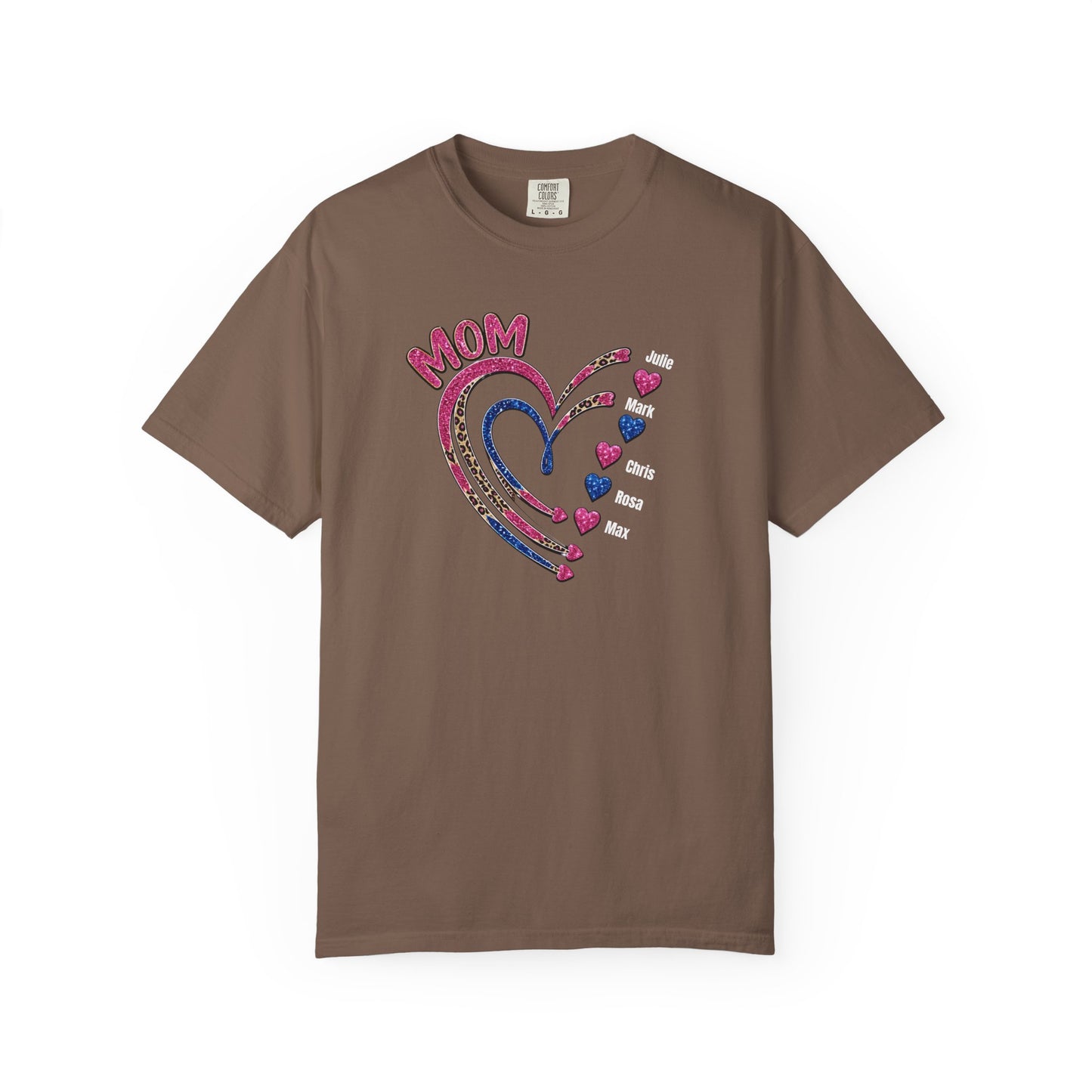 Custom Mom Heart Graphic T-Shirt