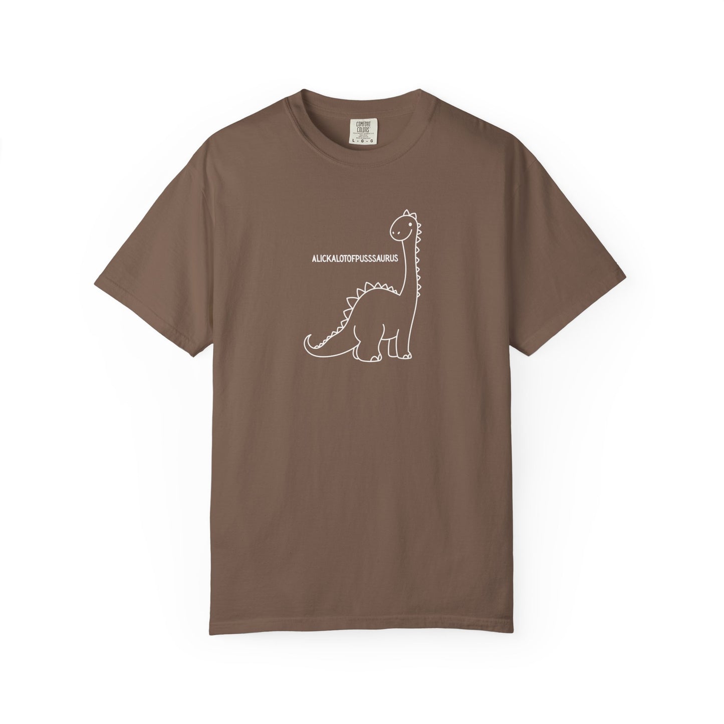 Comfort Colors Cute Brontosaurus Adult Doodle T-Shirt