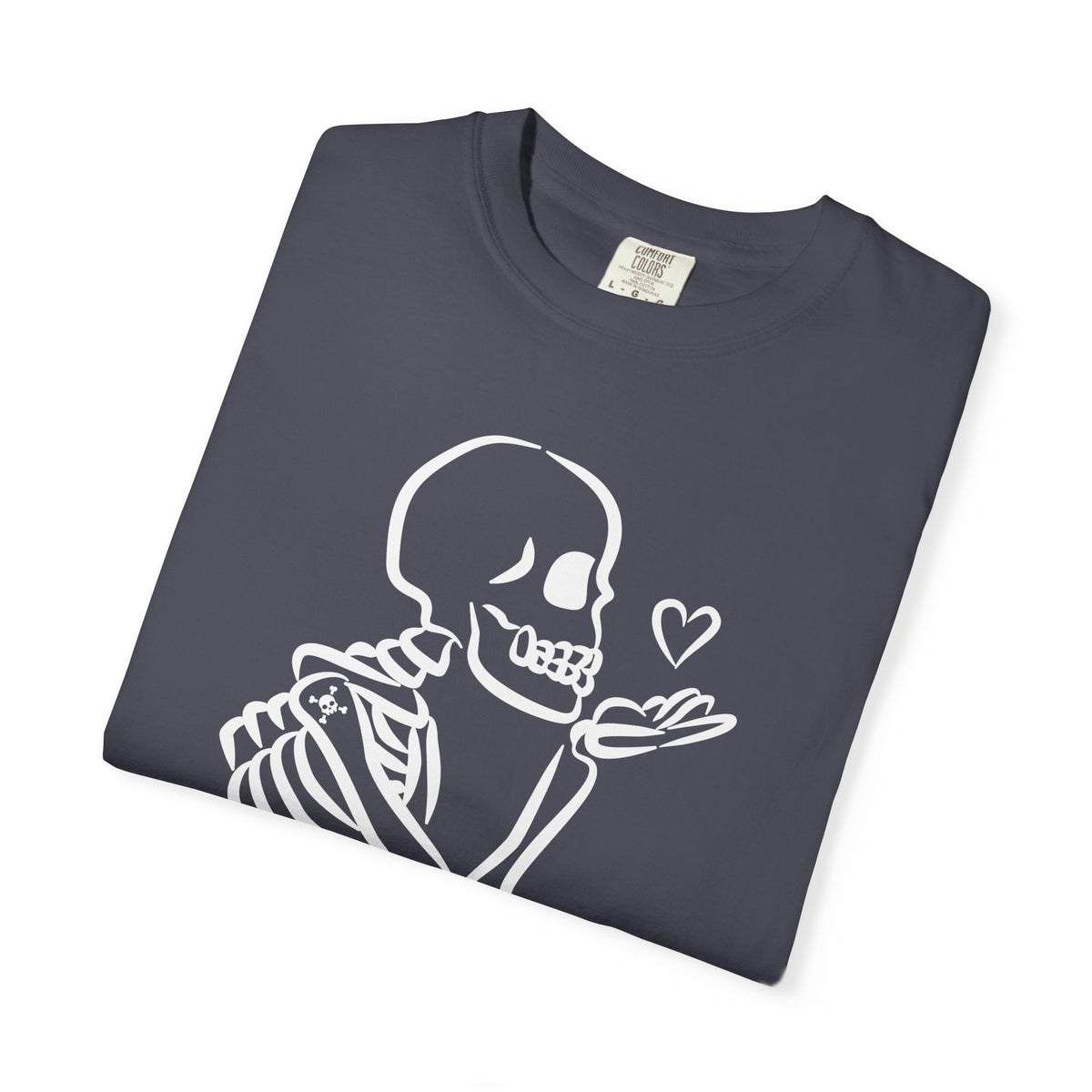 Cute Skeleton Blowing Heart T-Shirt — Gothic HalloweenTee