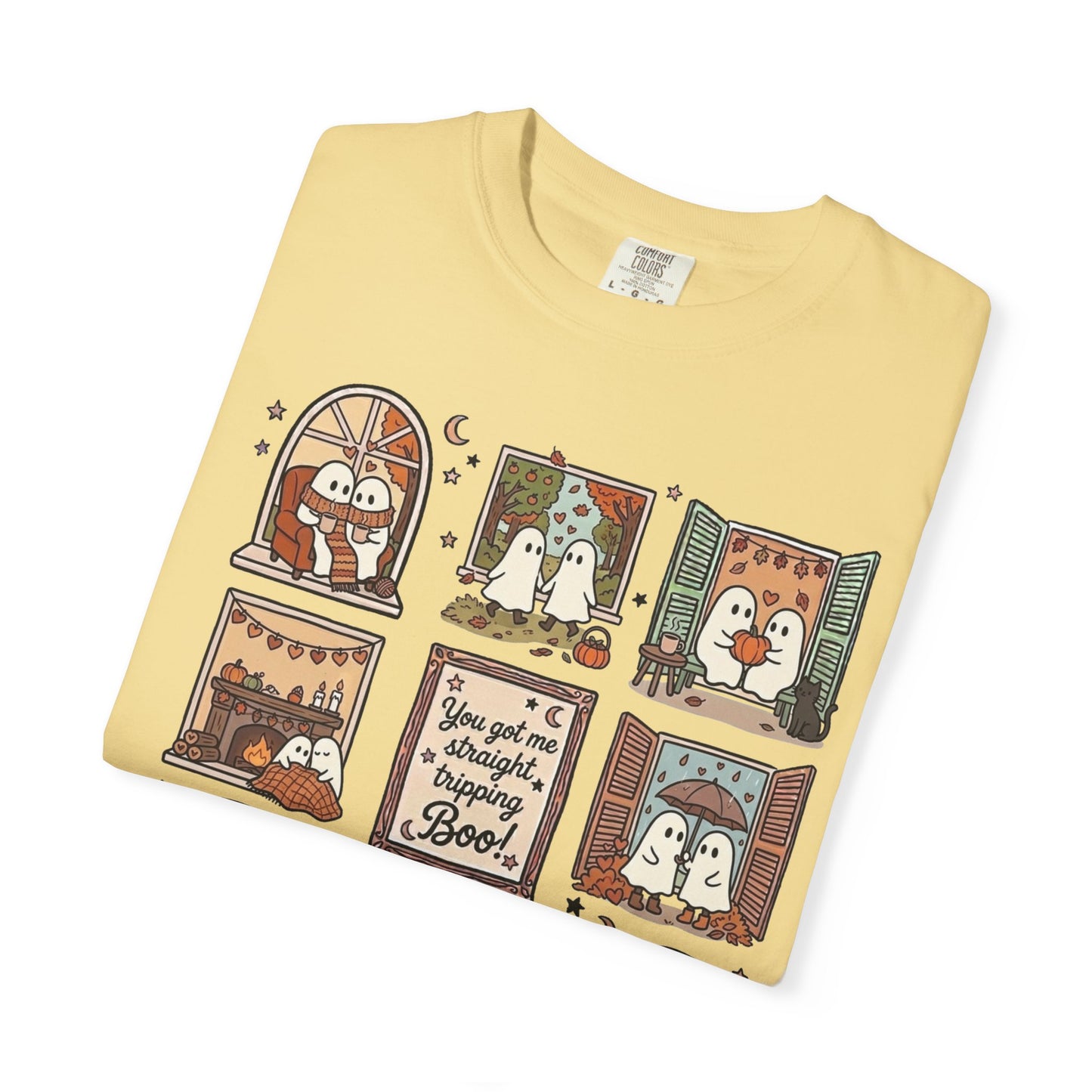 Butter unisex ghost graphic tee - You Got Me Straight Tripping Boo print