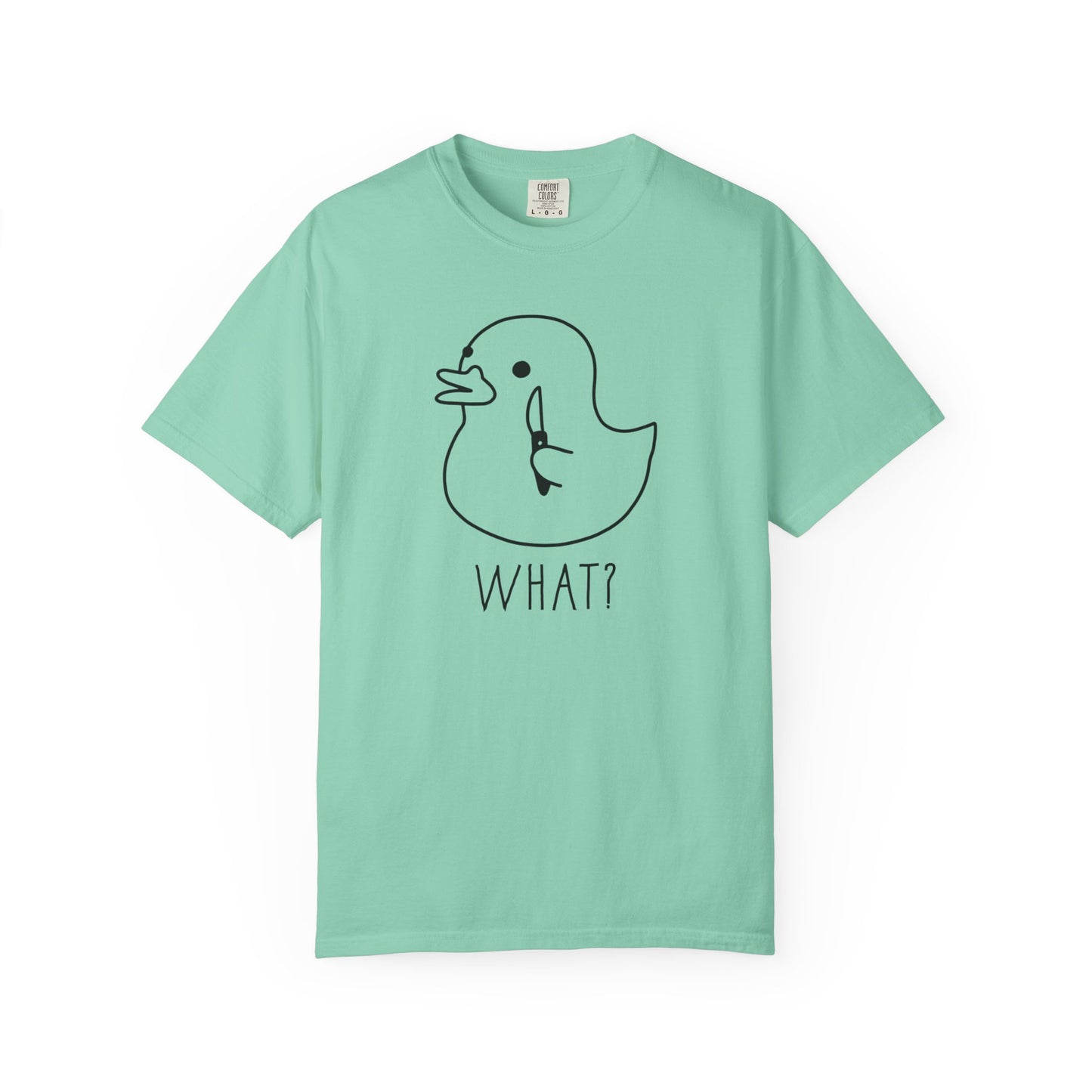 Silly Goose WHAT? Graphic T-Shirt in ISLAND REEF — funny garment dyed goose meme tee