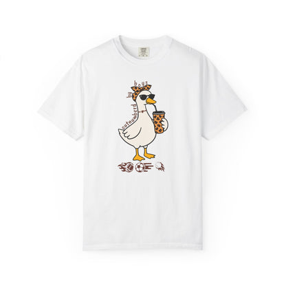 Comfort Colors funny boy mom goose shirt in white — garment dyed graphic tee
