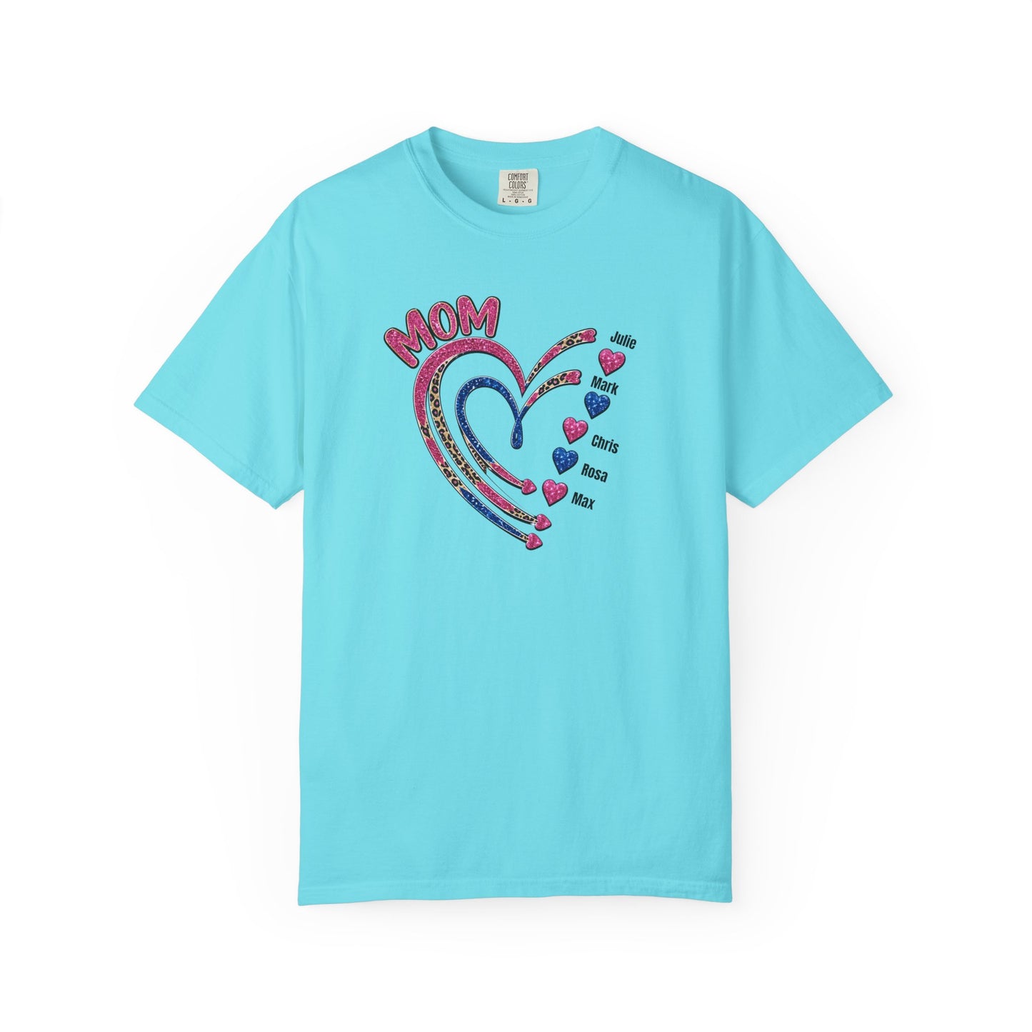 Custom Mom Heart Graphic T-Shirt