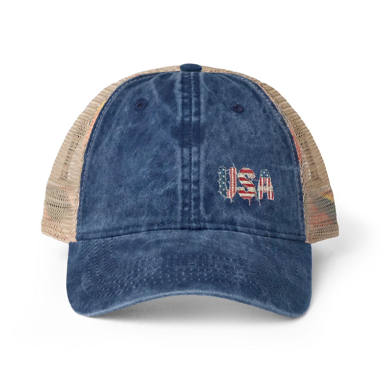 Women's patriotic Washed Mesh-Back Cap