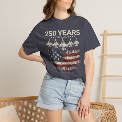 250 Years 1776–2026 American Flag shirt