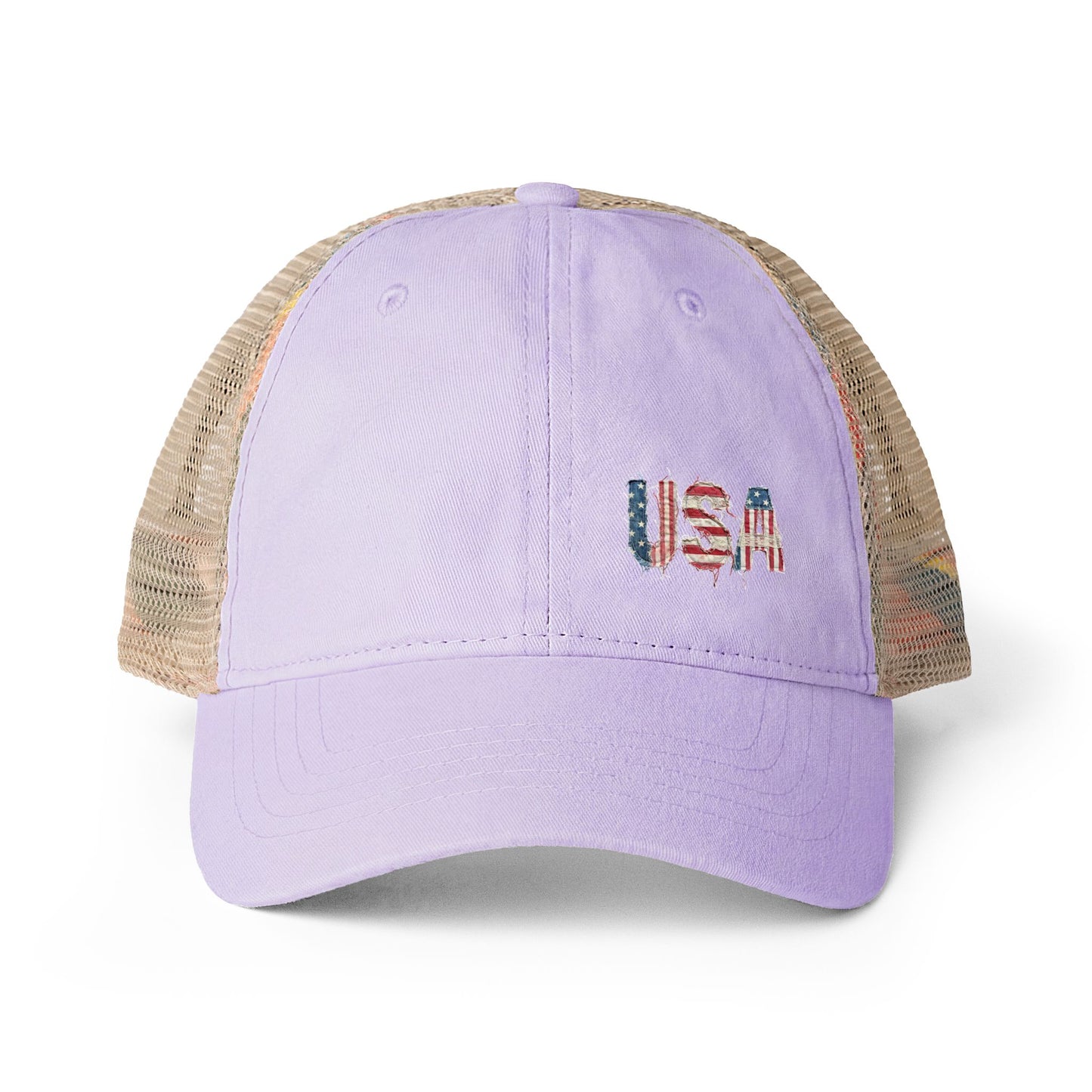 Women's patriotic Washed Mesh-Back Cap