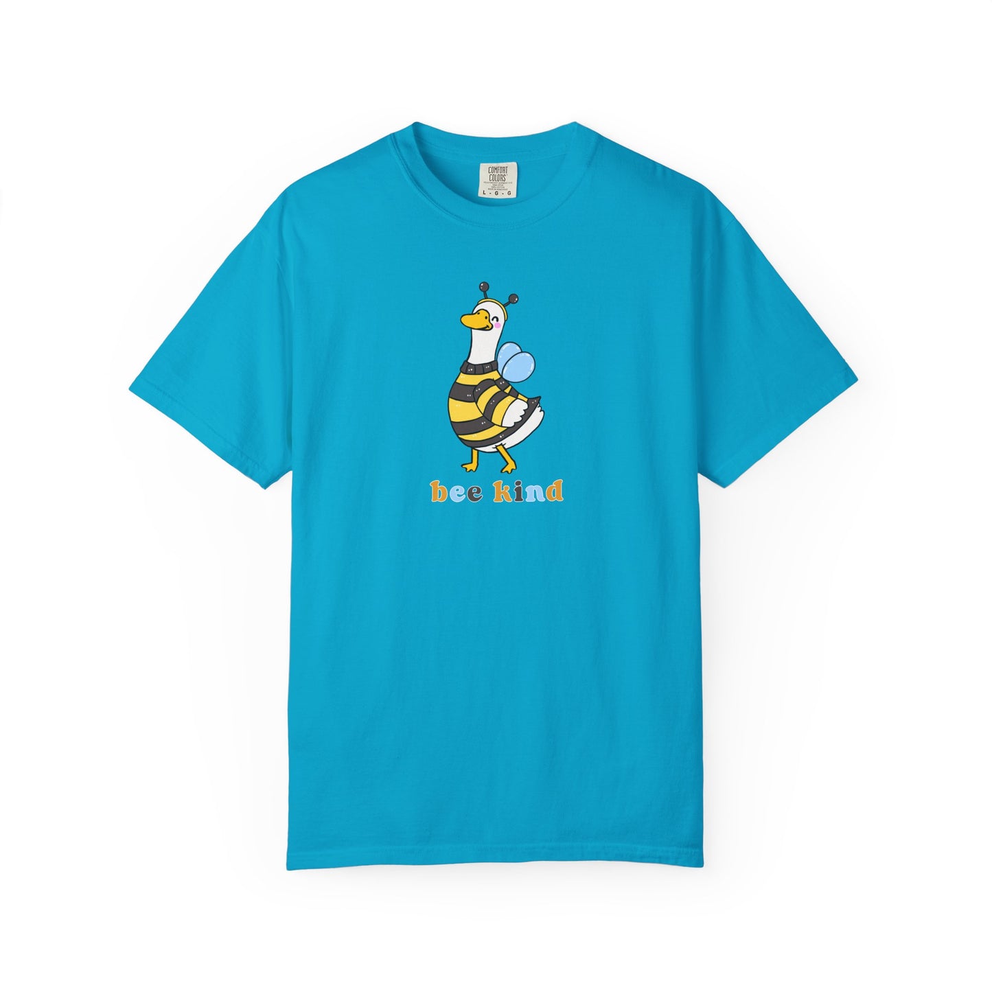 Bee Kind Silly Goose T-Shirt in Sapphire — funny bee costume graphic tee