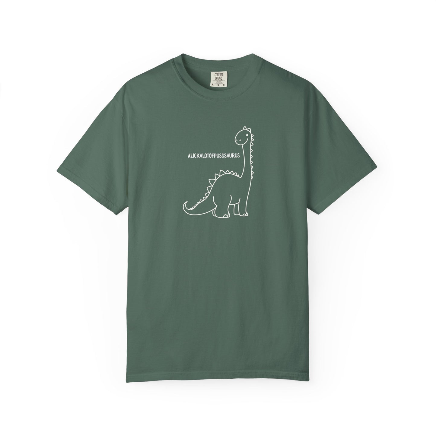 Comfort Colors Cute Brontosaurus Adult Doodle T-Shirt