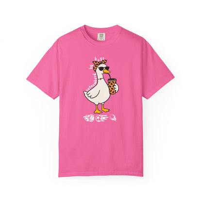 Comfort Colors funny boy mom goose shirt in neon pink — garment dyed graphic tee
