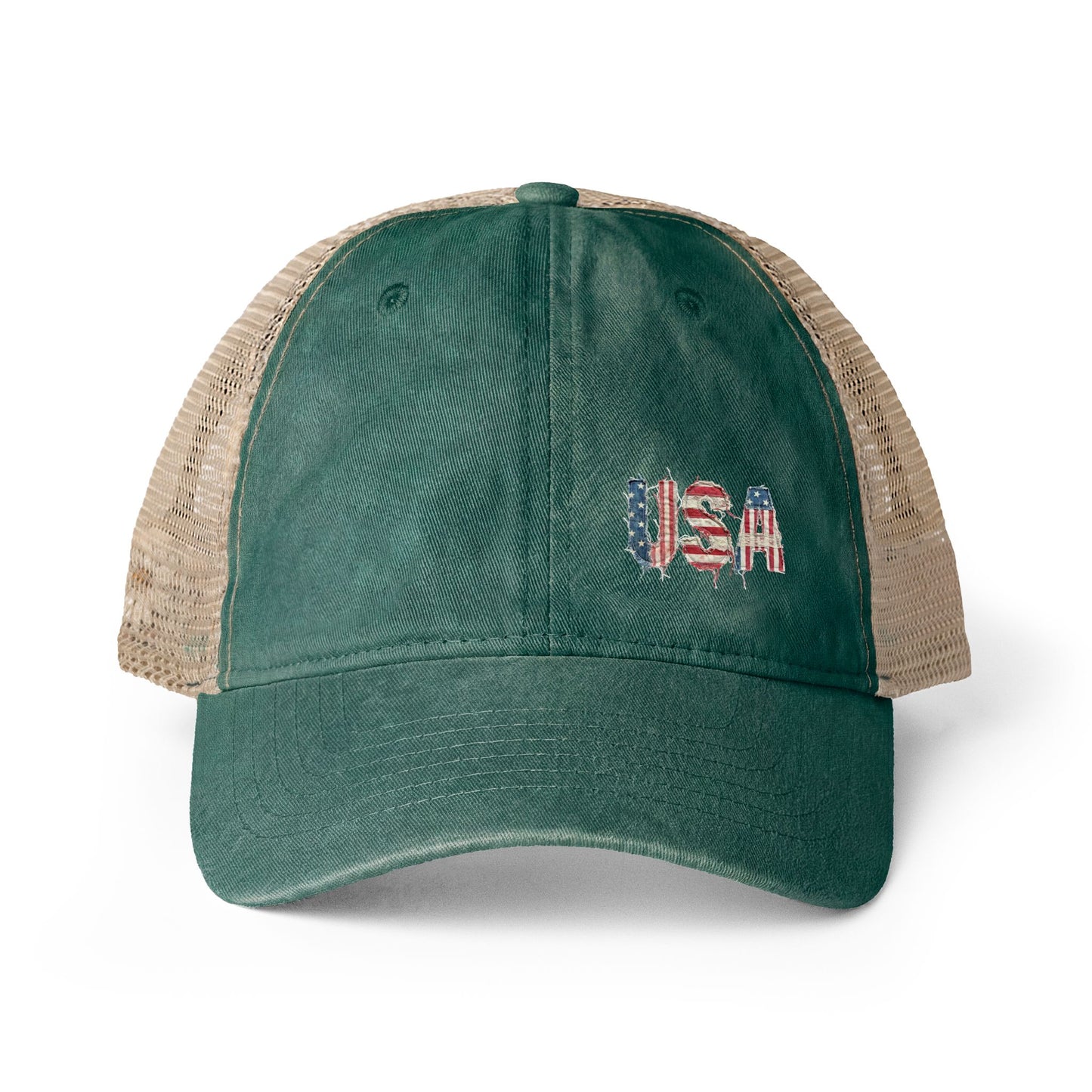 Women's patriotic Washed Mesh-Back Cap
