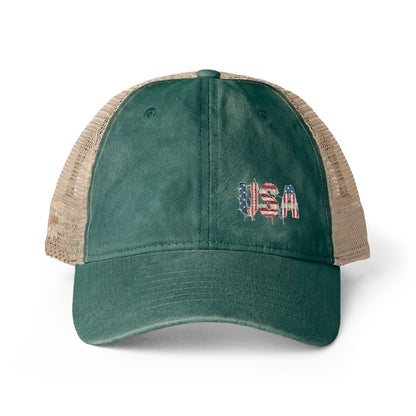 Women's patriotic Washed Mesh-Back Cap