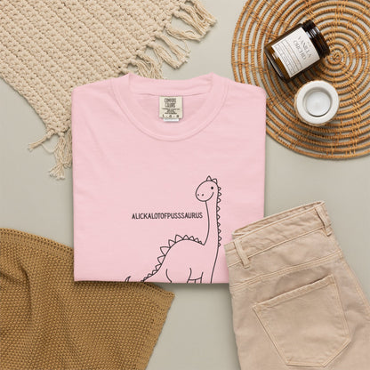 Comfort Colors Cute Brontosaurus Adult Doodle T-Shirt