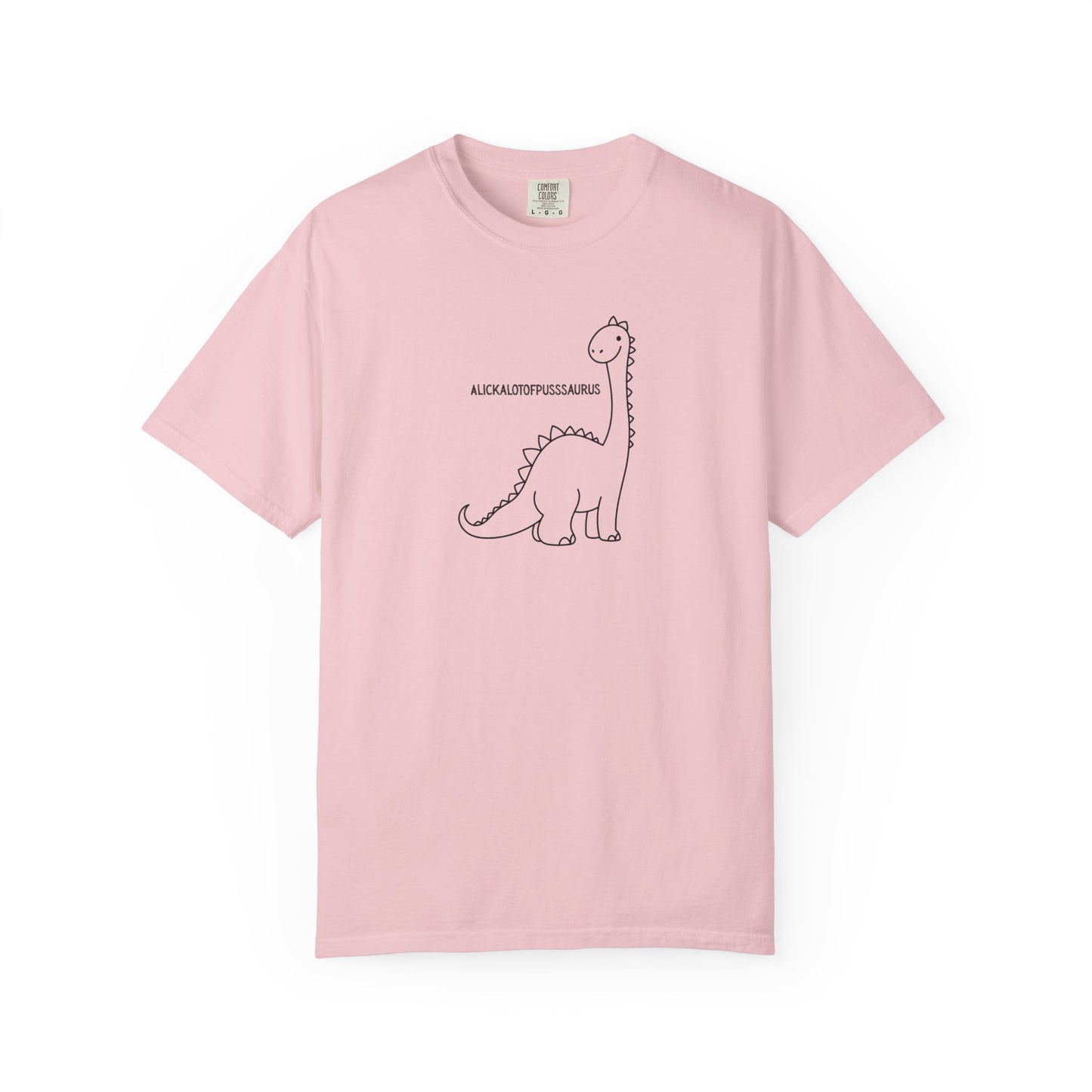 Comfort Colors Cute Brontosaurus Adult Doodle T-Shirt