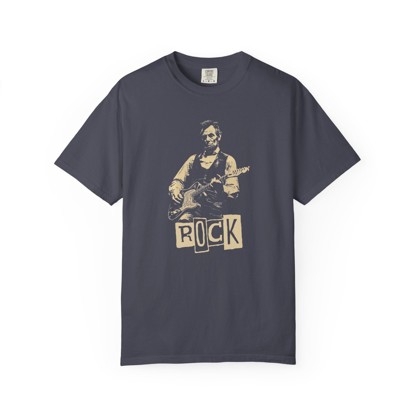 President Abraham Lincoln Rock Guitarist Vintage Tee