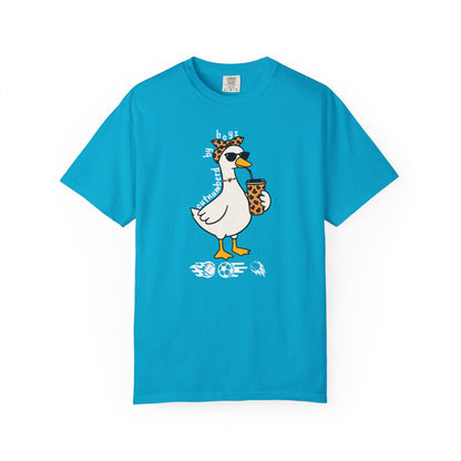 Comfort Colors funny boy mom goose shirt in sapphire — garment dyed graphic tee
