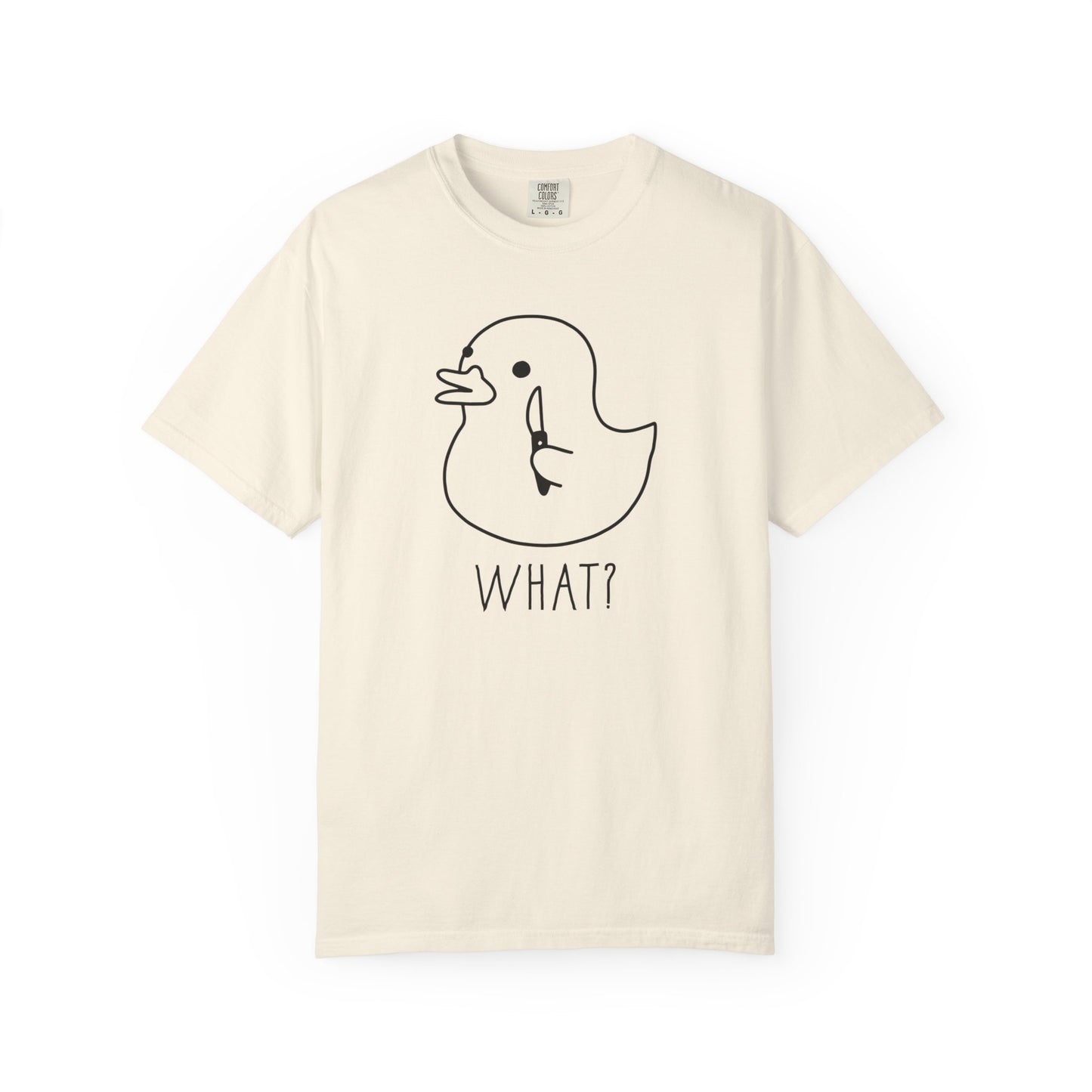 Silly Goose WHAT? Graphic T-Shirt in IVORY — funny garment dyed goose meme tee