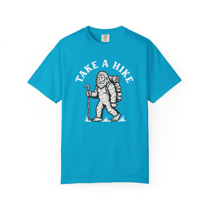 Take a Hike T-Shirt in Sapphire — Bigfoot hiking graphic tee
