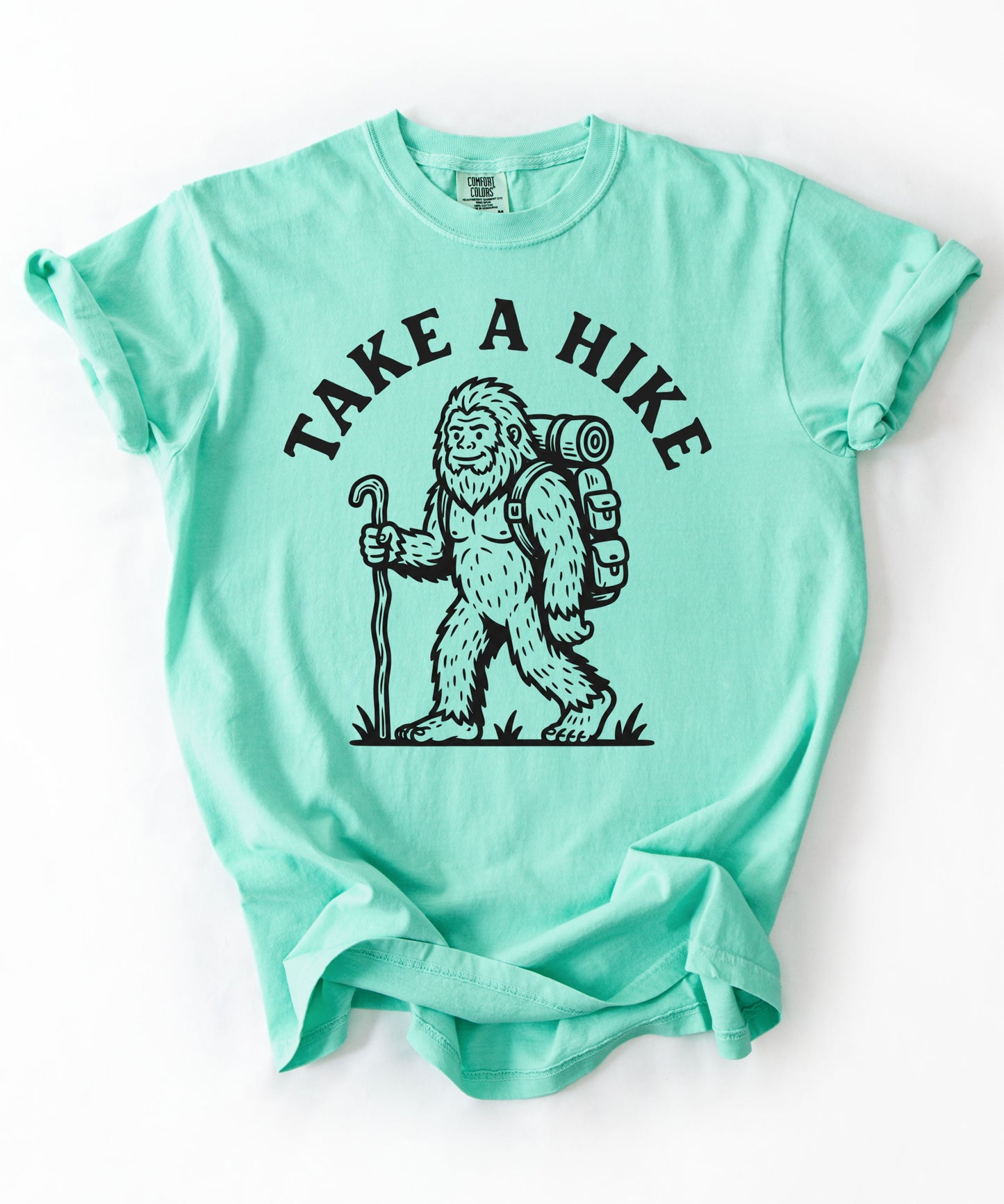 Take a Hike T-Shirt — Funny Hiking Bigfoot Graphic Tee for Outdoors Lovers