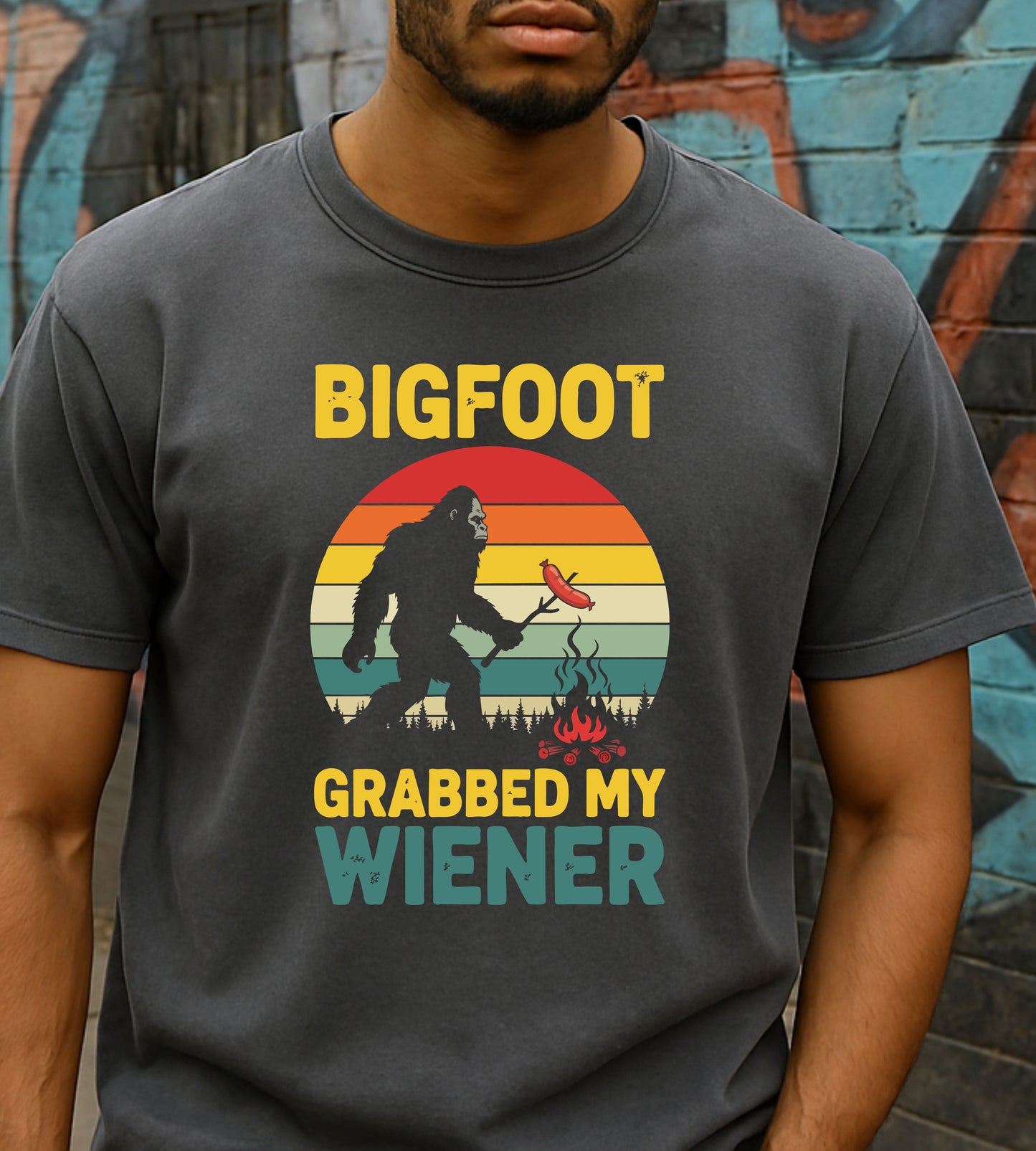 Bigfoot Grabbed My Weiner Unisex T shirt