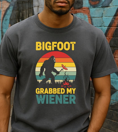Bigfoot Grabbed My Weiner Unisex T shirt