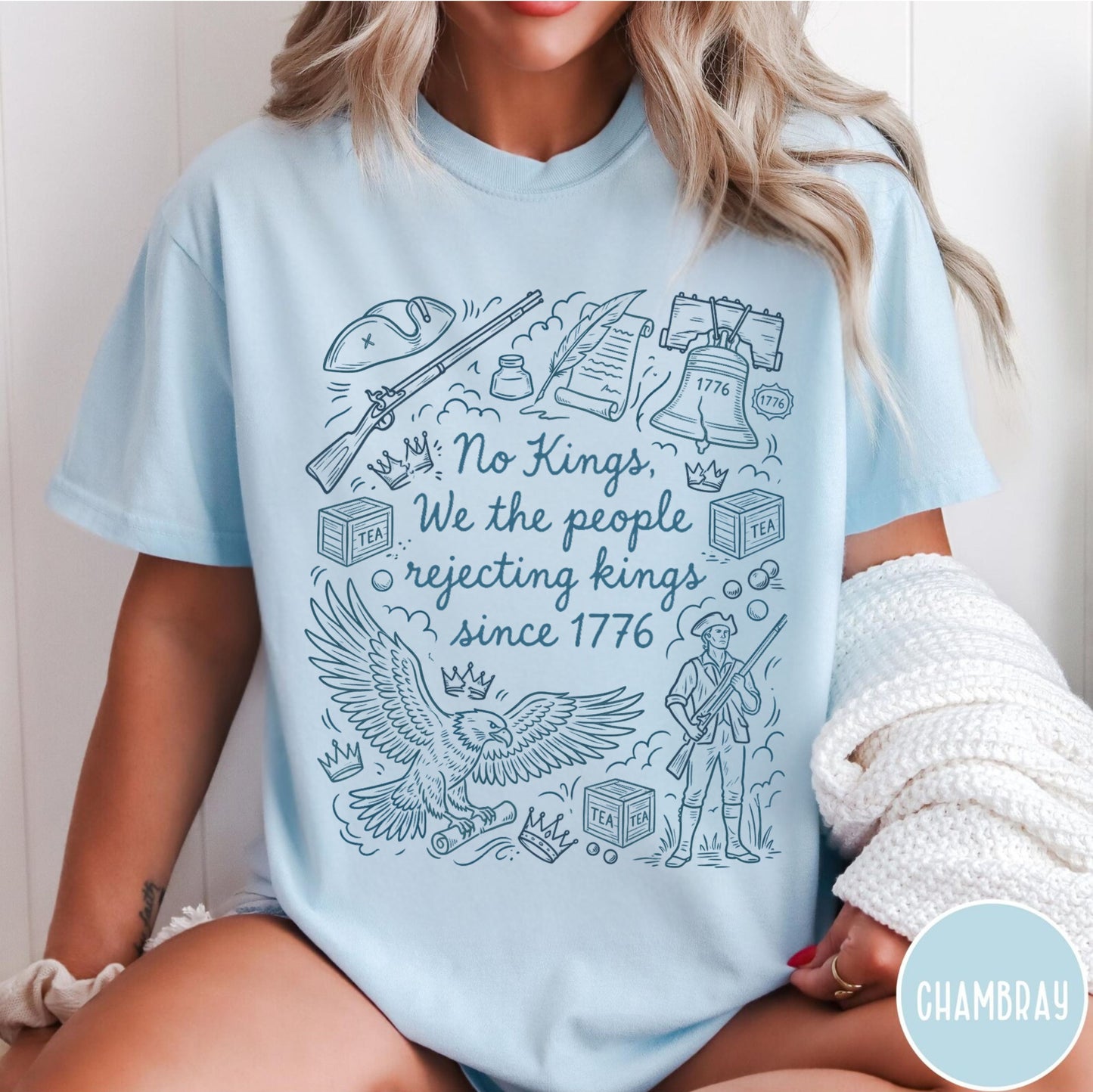 Comfort Colors Patriotic 'No Kings' T-Shirt