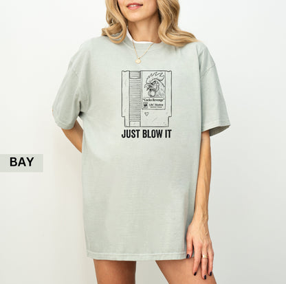Retro Game Cartridge Shirt “Just Blow It” comfort colors Gamer Tee
